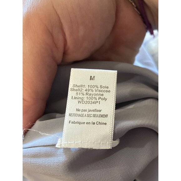 Addison For Anthropologie 100% Silk Slip Dress Blue Size M Coastal Beach Summer - Picture 4 of 13